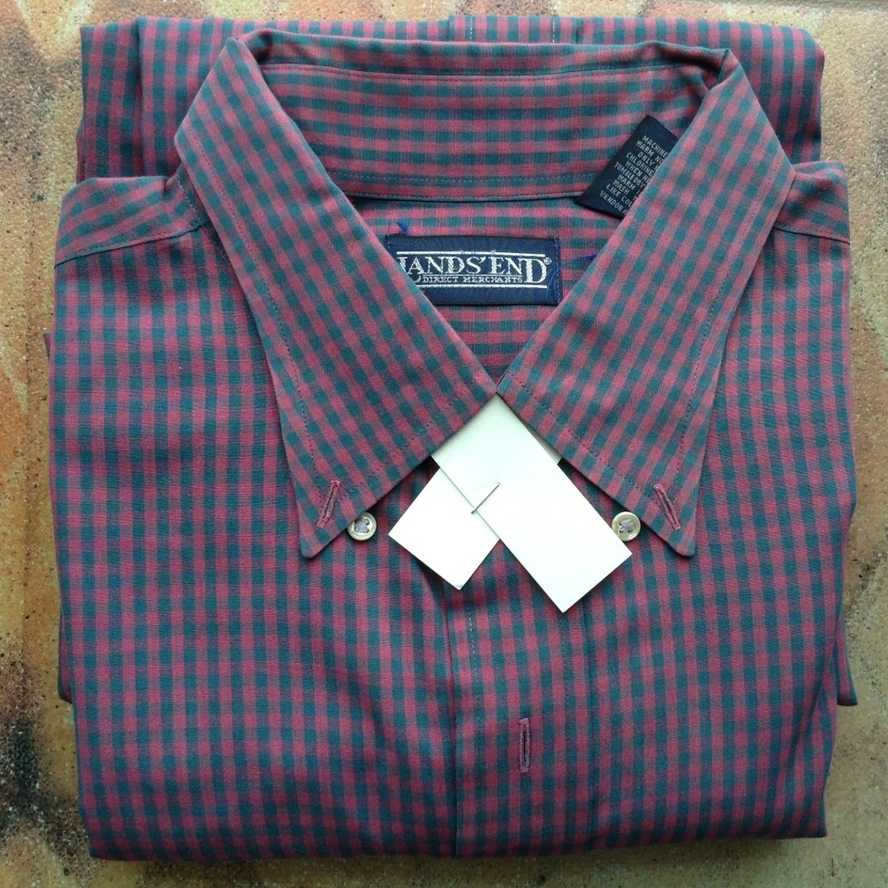 Land's End Men's Regular Large Button Down Shirt